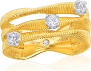 SUZY LEVIAN Golden Helix Coil Three-Row Twisted Ring