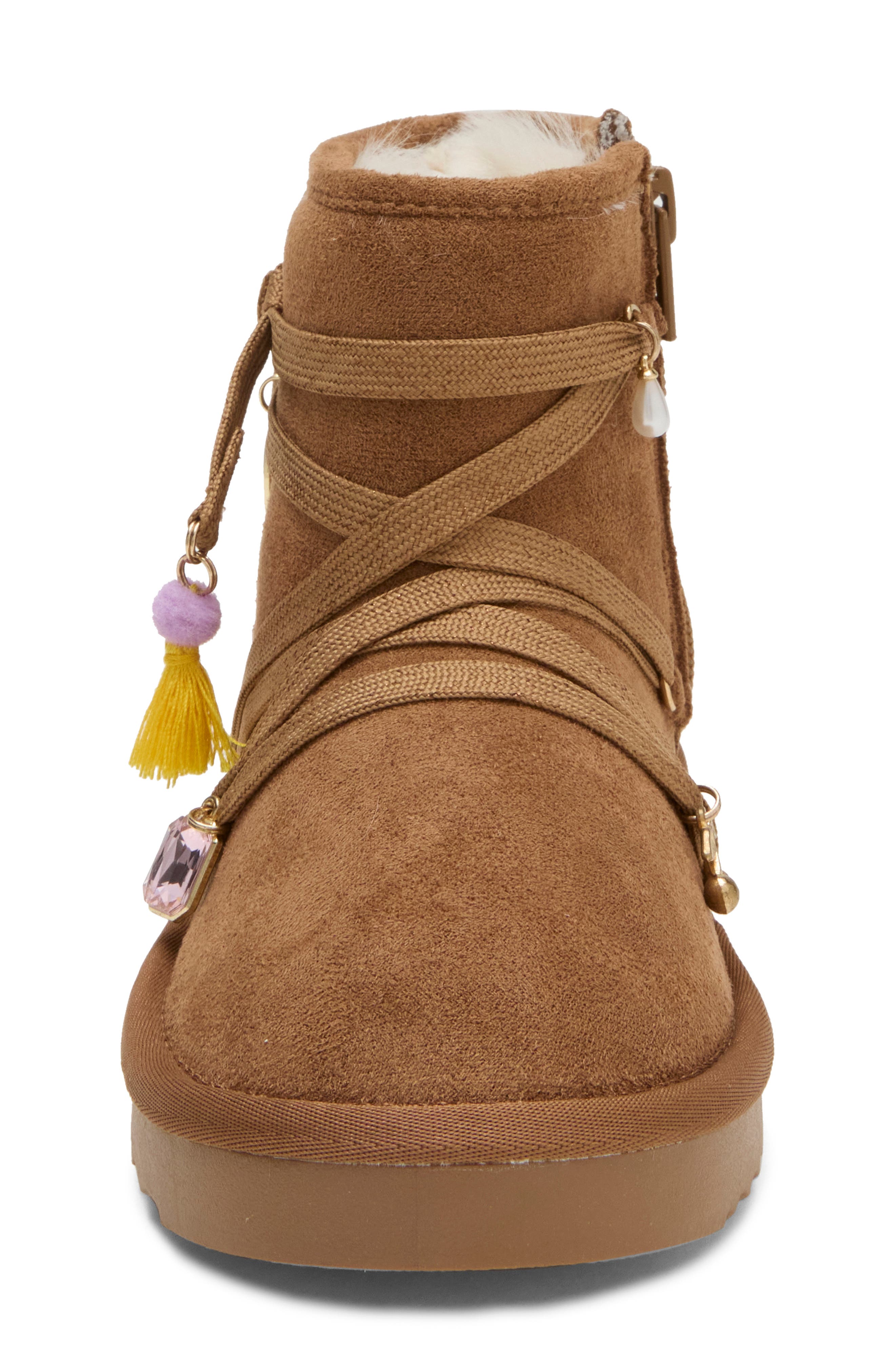 Kids' Jhuggy Faux Fur Lined Bootie, Alternate, color, TAN MULTI