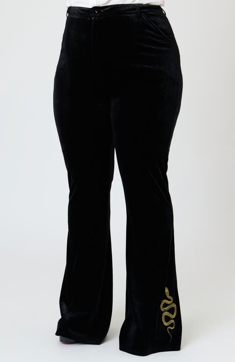 Plus Size 1970s Flare Pants