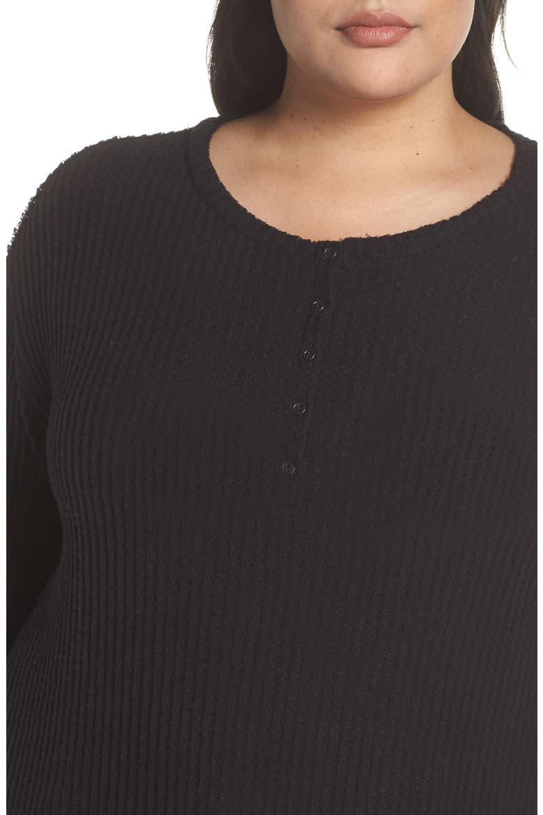 Thermal Henley, Alternate, color, BLACK