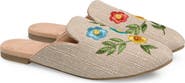 FUCHSIA Sunny Meadows Floral Embroidered Mule