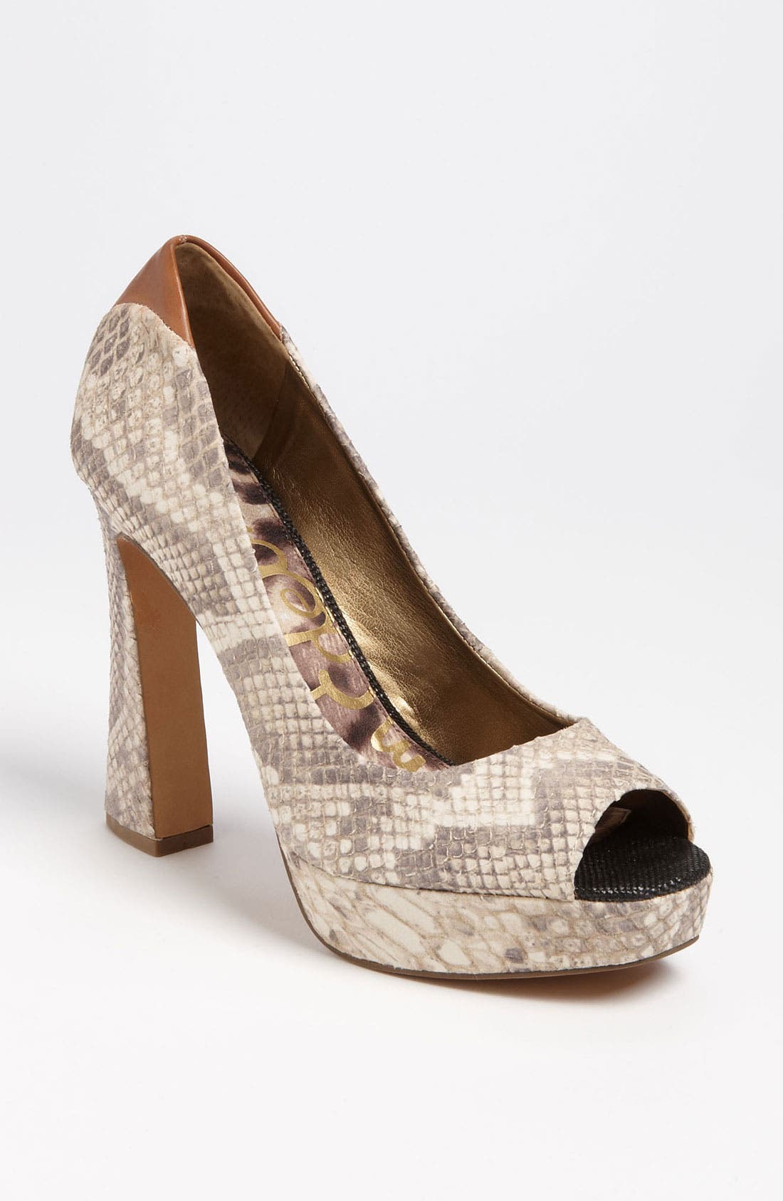 'Tacoma' Pump, Main, color, BLACK/ WHITE/ SADDLE SNAKE
