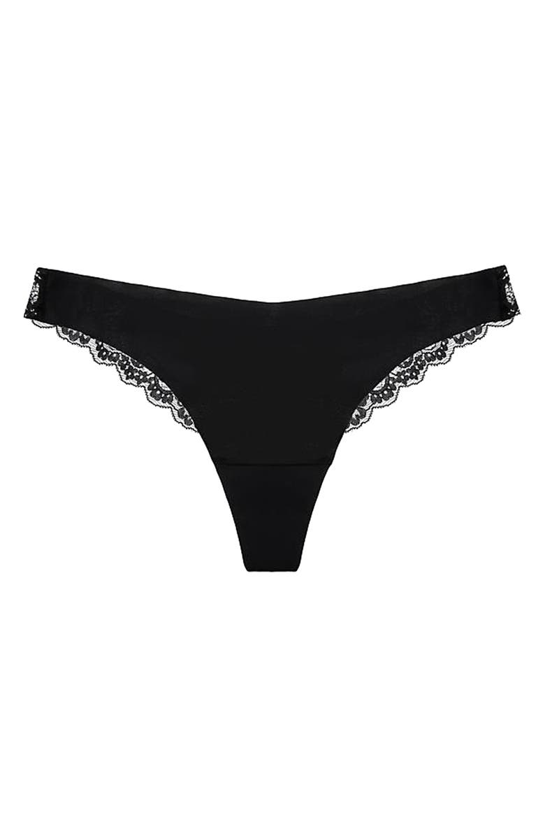 JOURNELLE Estelle Lace Thong, Alternate, color, Black