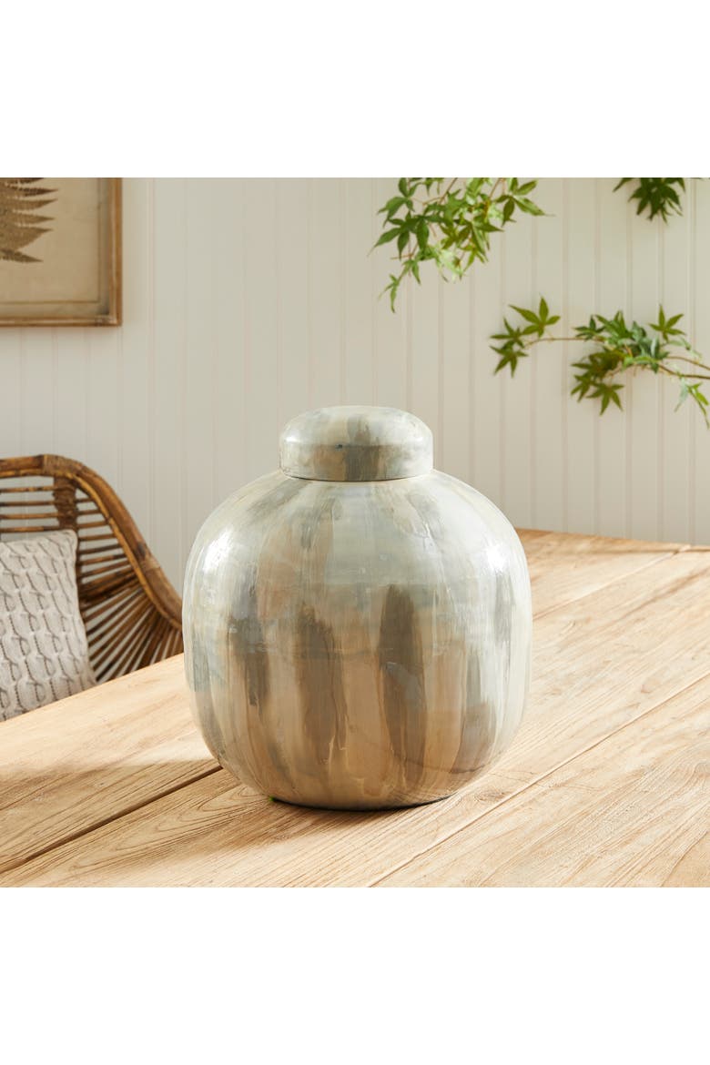 Almeta Lidded Urn, Alternate, color, White