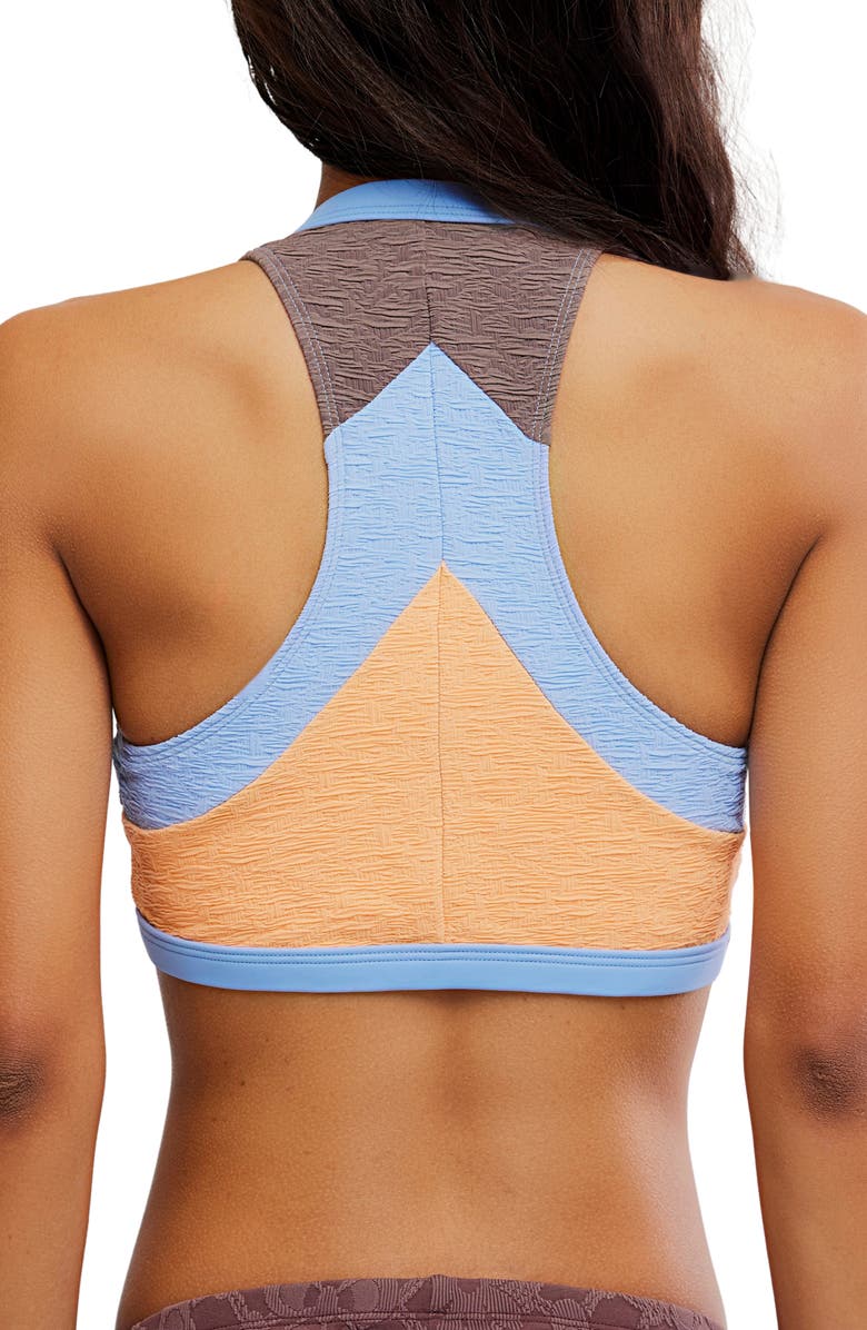Free People Kendall Colorblock Bikini Top, Alternate, color, Reef/ Vista Blue/ Mock