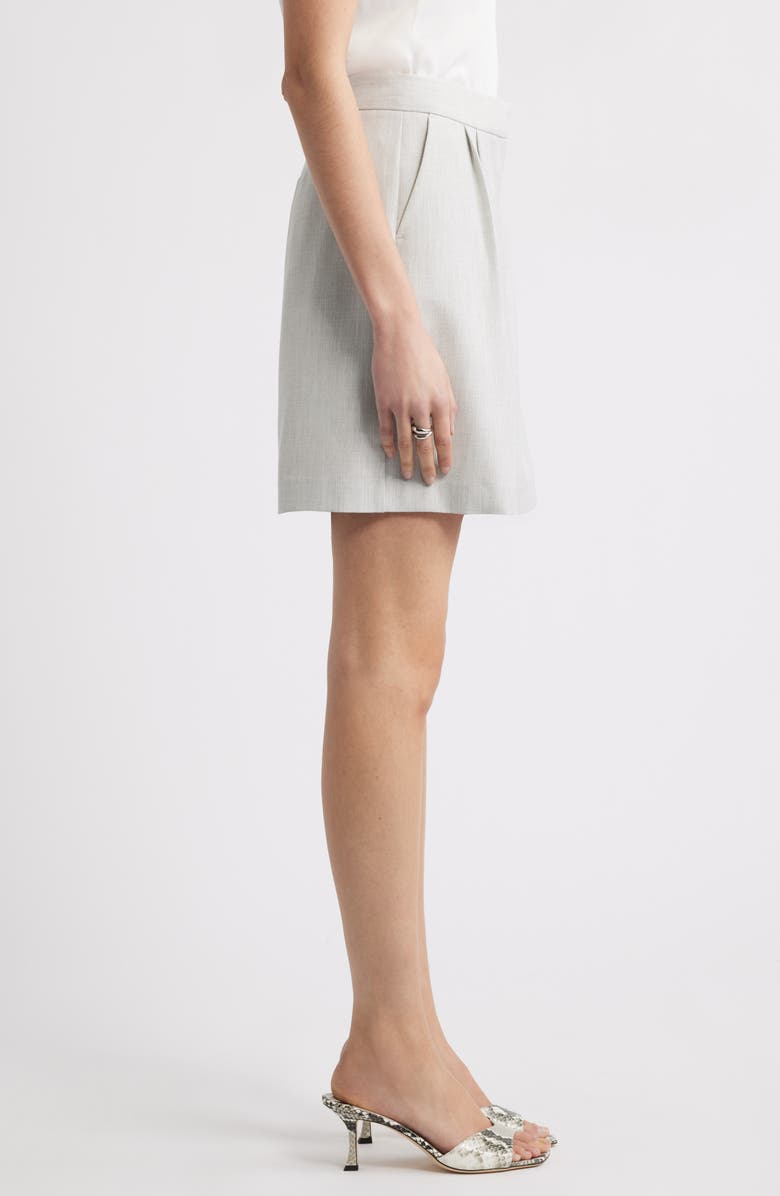 Nordstrom Pleat Front Trouser Shorts, Alternate, color, Grey Light Heather