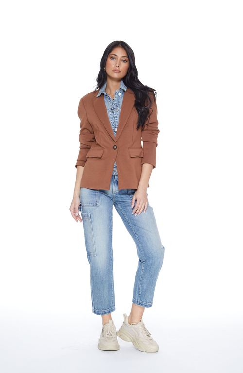 BLUE REVIVAL BLUE REVIVAL HELEN BLAZER WITH REMOVEABLE DENIM INSERT 