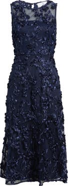 Sam Edelman Floral Appliqué Cocktail Dress