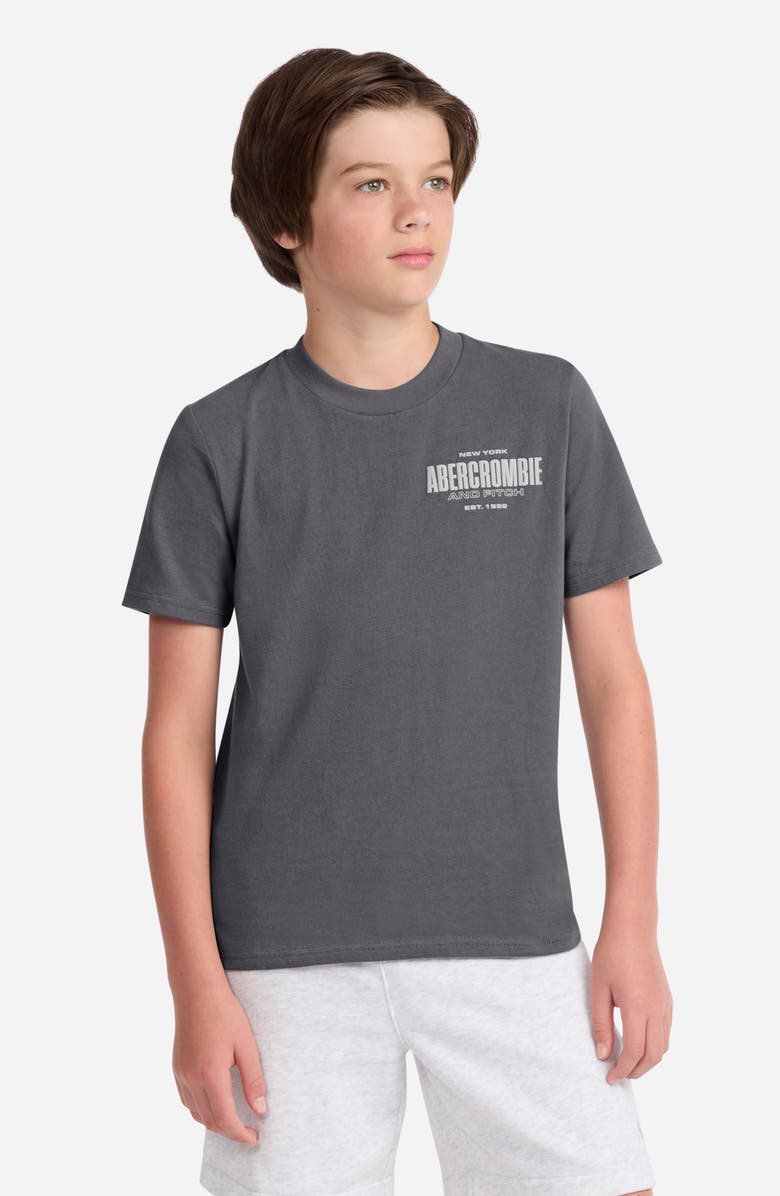 abercrombie kids Kids' 1892 Logo Boxy Graphic T-Shirt, Alternate, color, Castlerock