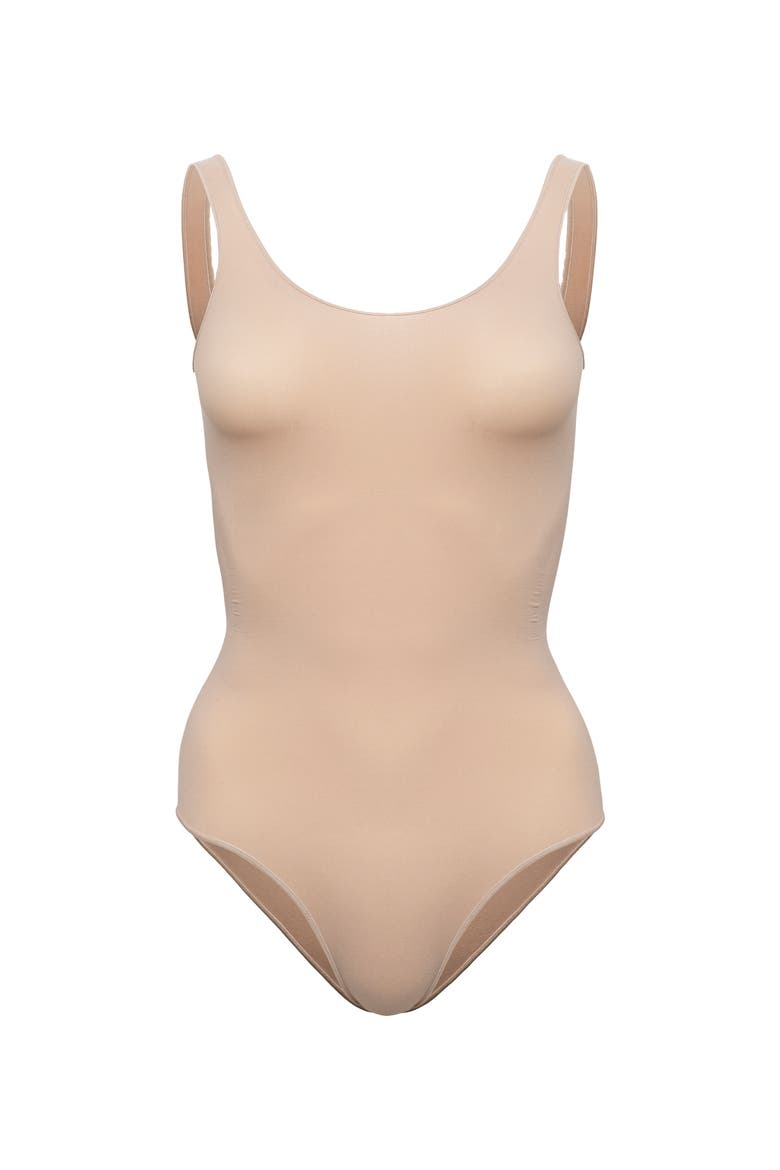 Seamless Forming Scoop Neck Bodysuit, Alternate, color, Nude