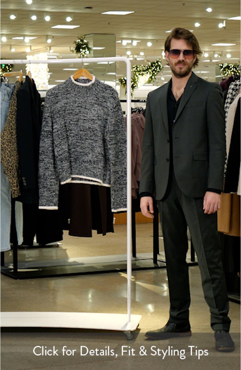 Marled Mock Neck Cotton Blend Sweater, sales video thumbnail