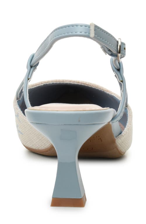 Nicole Miller Embroidered Slingback Pump In Beige Sky