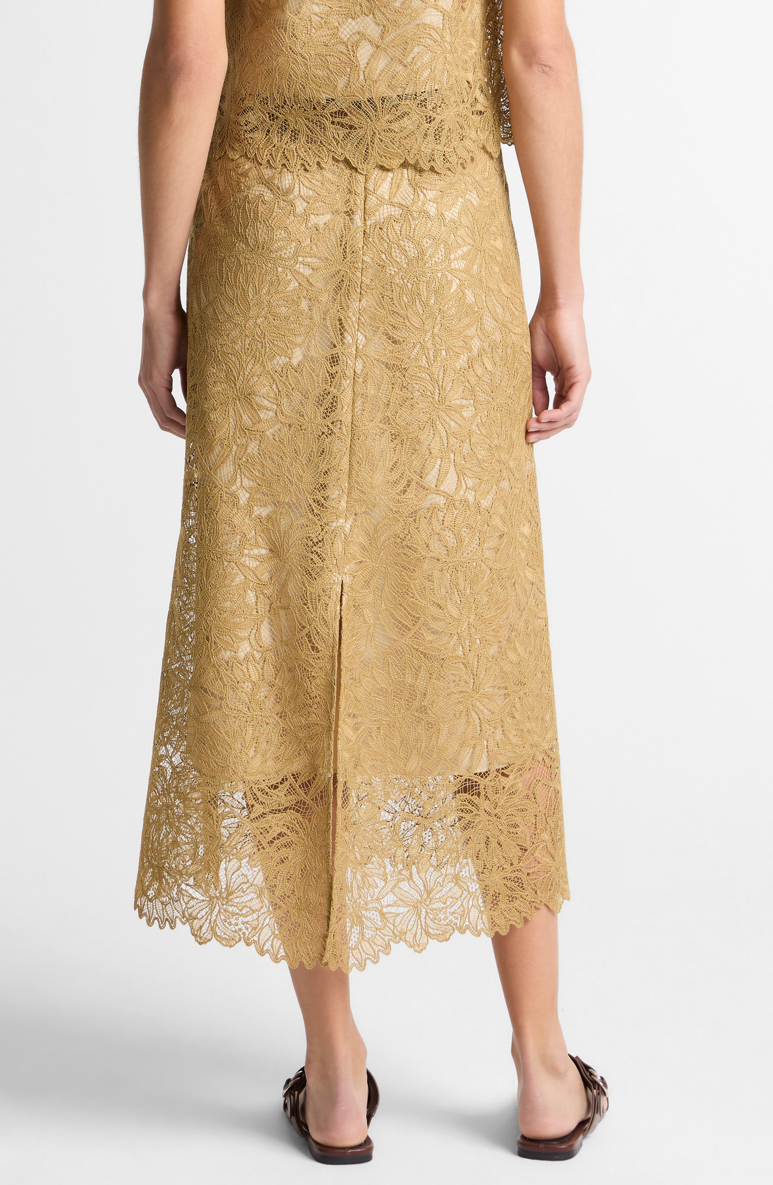 Lace Midi Slip Skirt - image 2