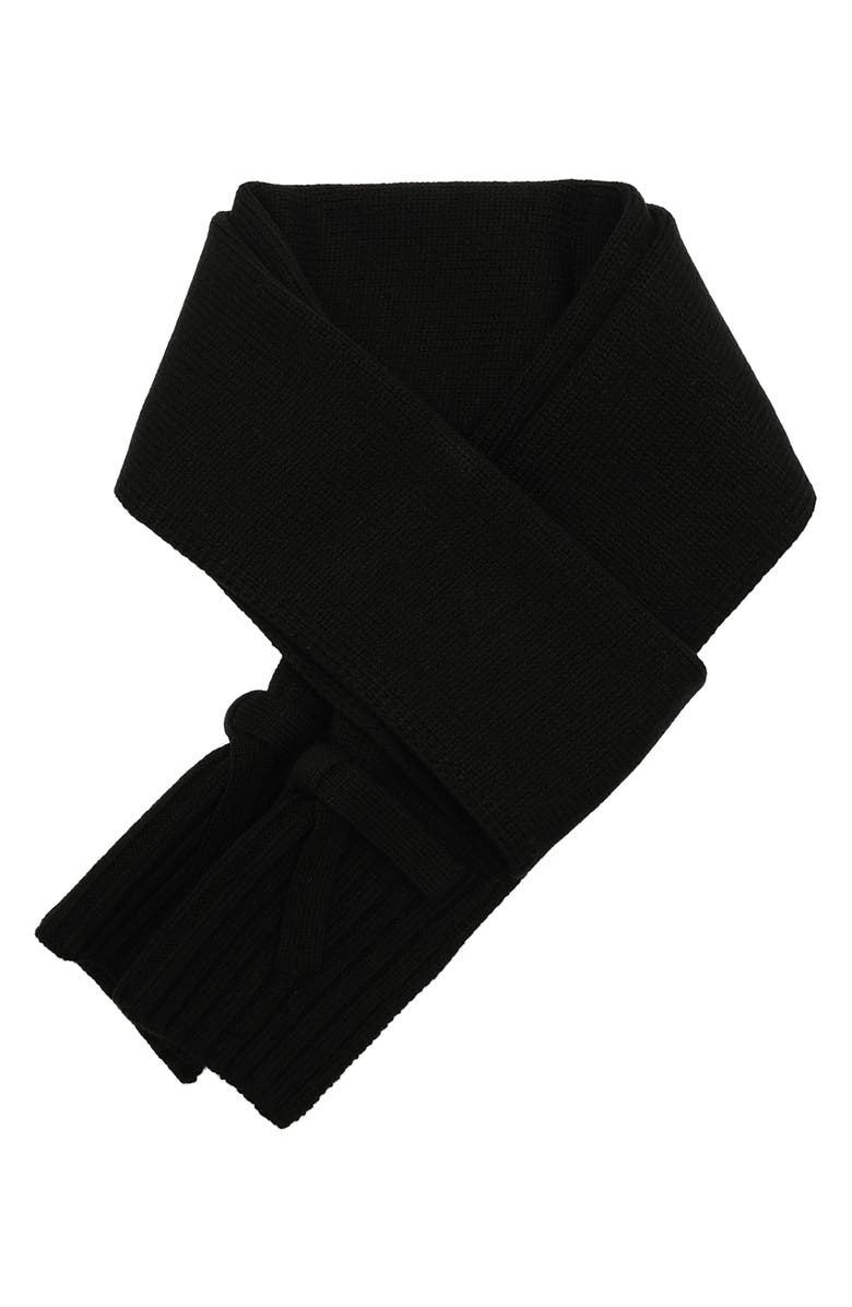 Kate Spade New York bow accent scarf, Alternate, color, Black