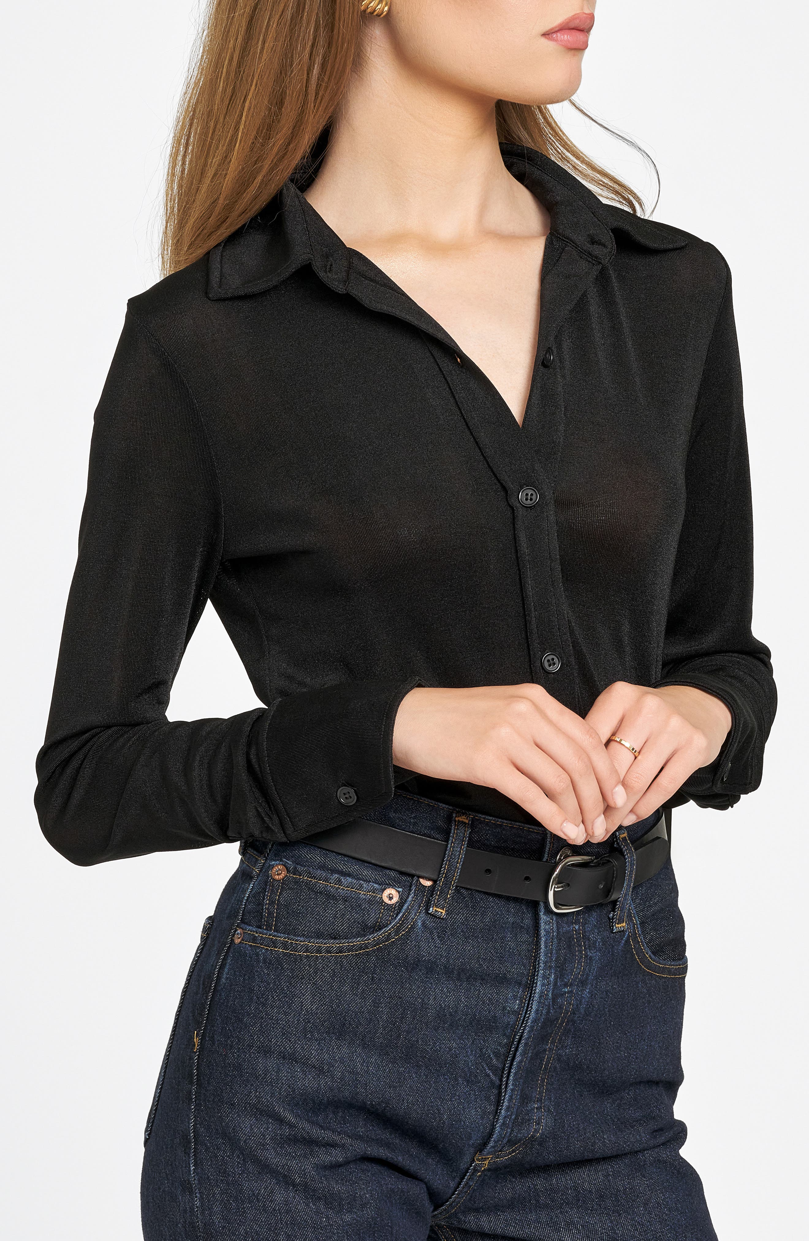 WAYF Knit Button-Up Shirt (Women) | Nordstromrack