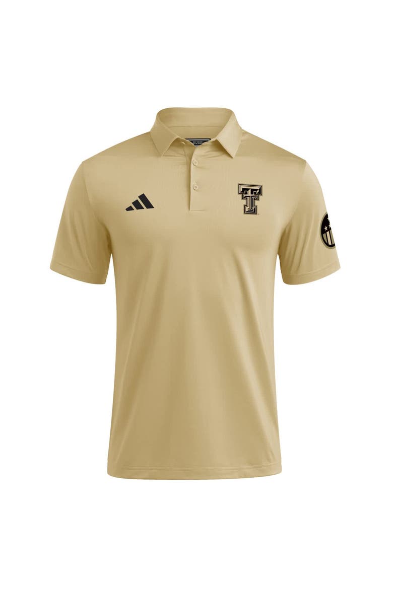 Men's adidas Tan Texas Tech Red Raiders Salute to Service Ultimate365 Solid Polo, Alternate, color, Tan