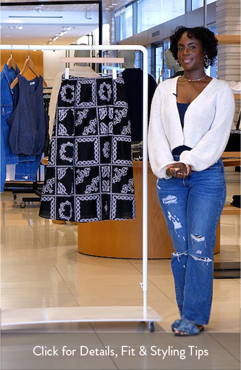 Mosaic Embroidery Midi Skirt, sales video thumbnail