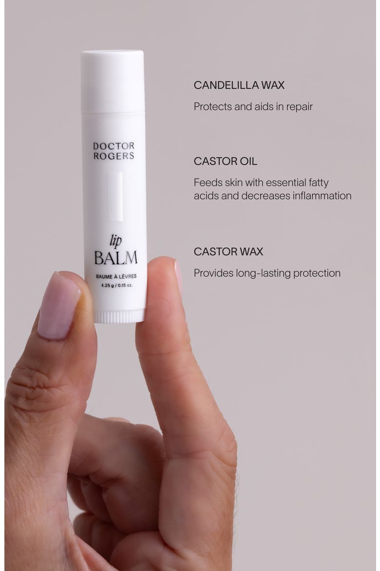 Castor Oil Healing Lip Balm, Alternate, color, WHITE