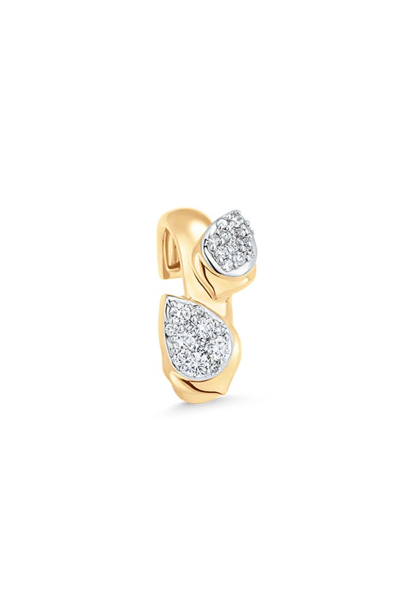 Sara Weinstock Lierre Diamond Pavé Ear Cuff, Main, color, Yellow Gold