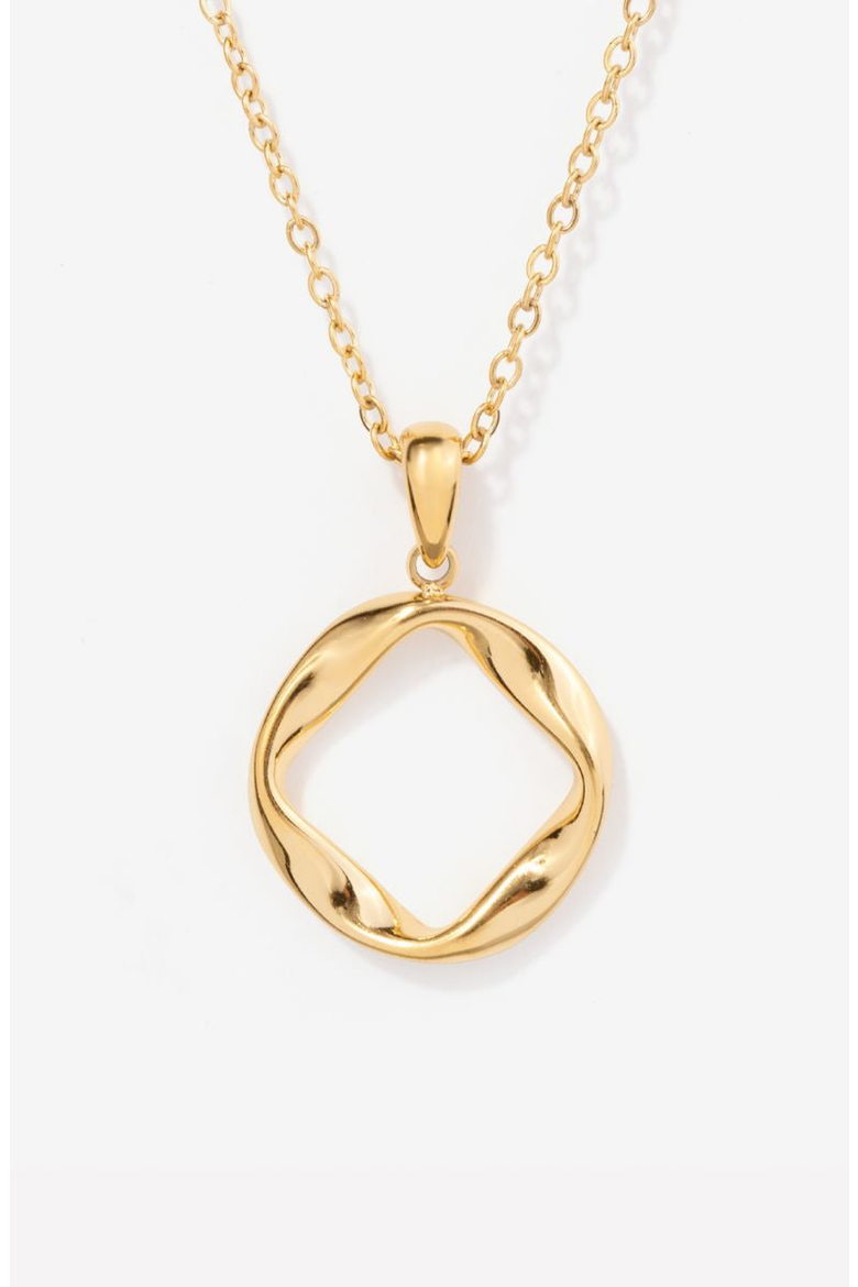 Twisted Infinity Necklace, Main, color, Gold