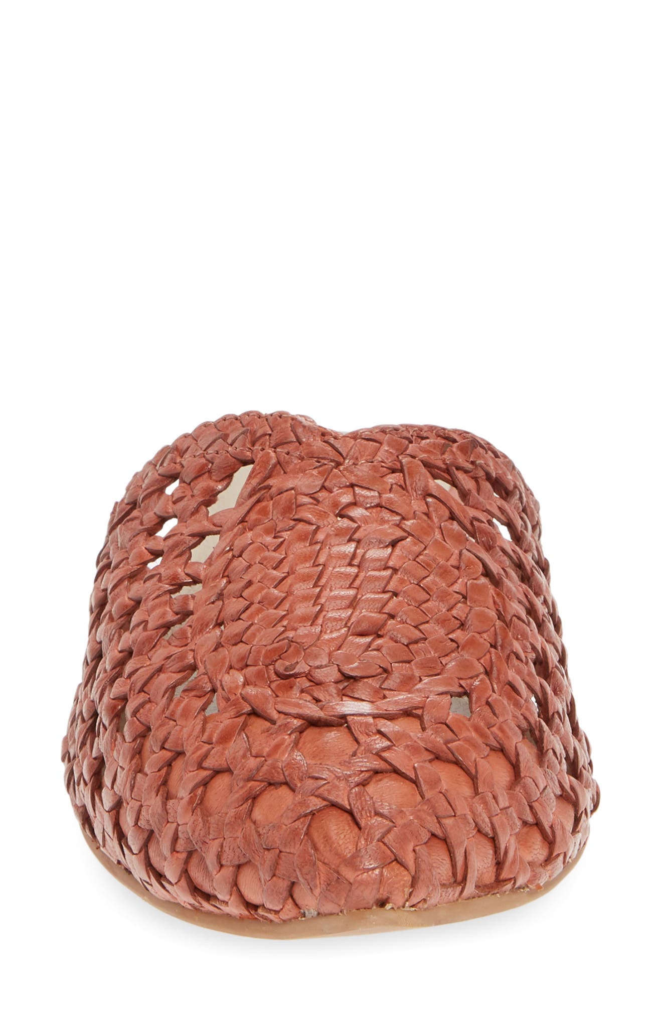 42 Gold Charmed Pointed Toe Mule, Alternate, color, Mecca Tan Leather