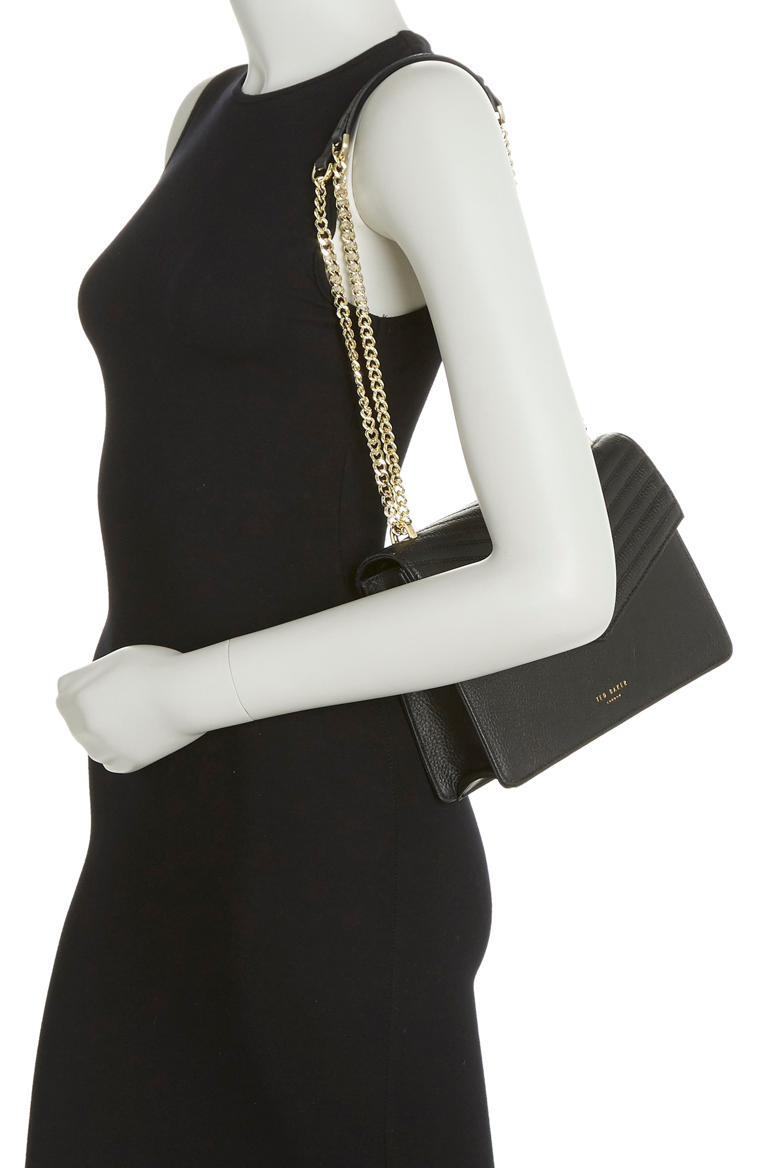 Ted Baker London Bow Envelope Leather Shoulder Bag, Alternate, color, 