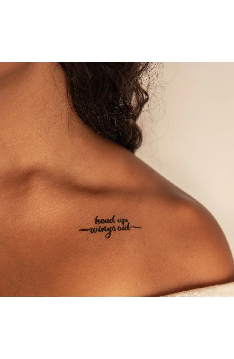 Conscious Ink Head Up Wings Out Manifest Sweatshirt + Ink, Alternate, color,