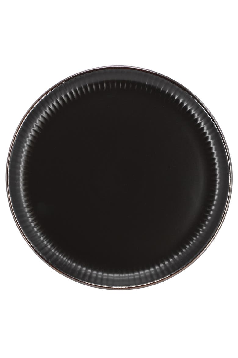 Leo 16 Piece Stoneware Dinnerware Set, Alternate, color, Black
