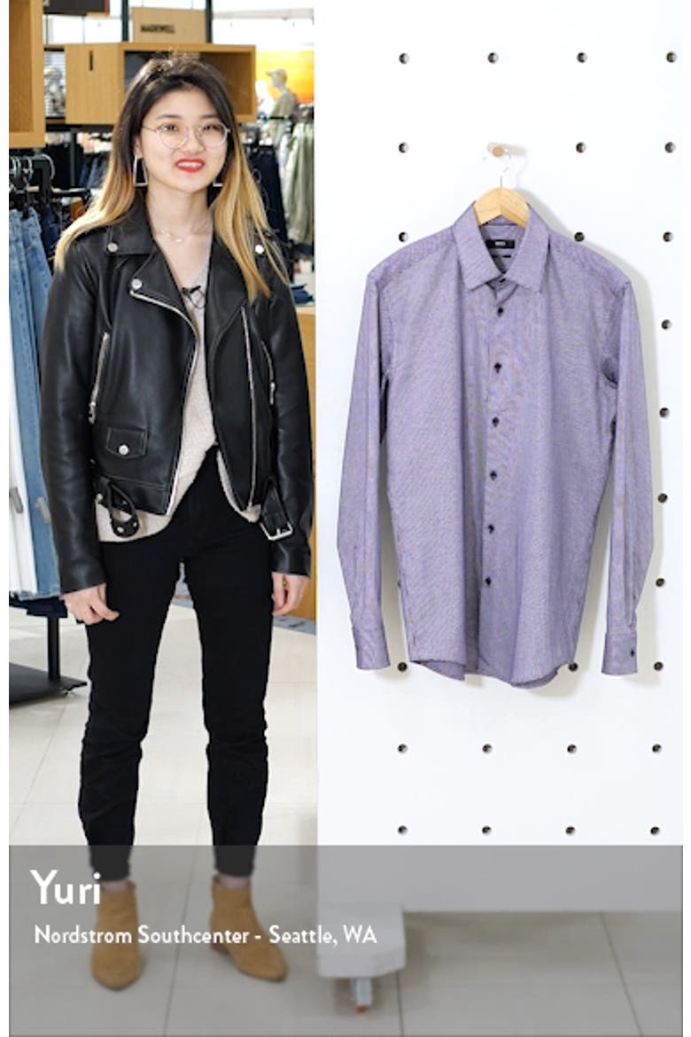 Slim Fit Geometric Dress Shirt video
