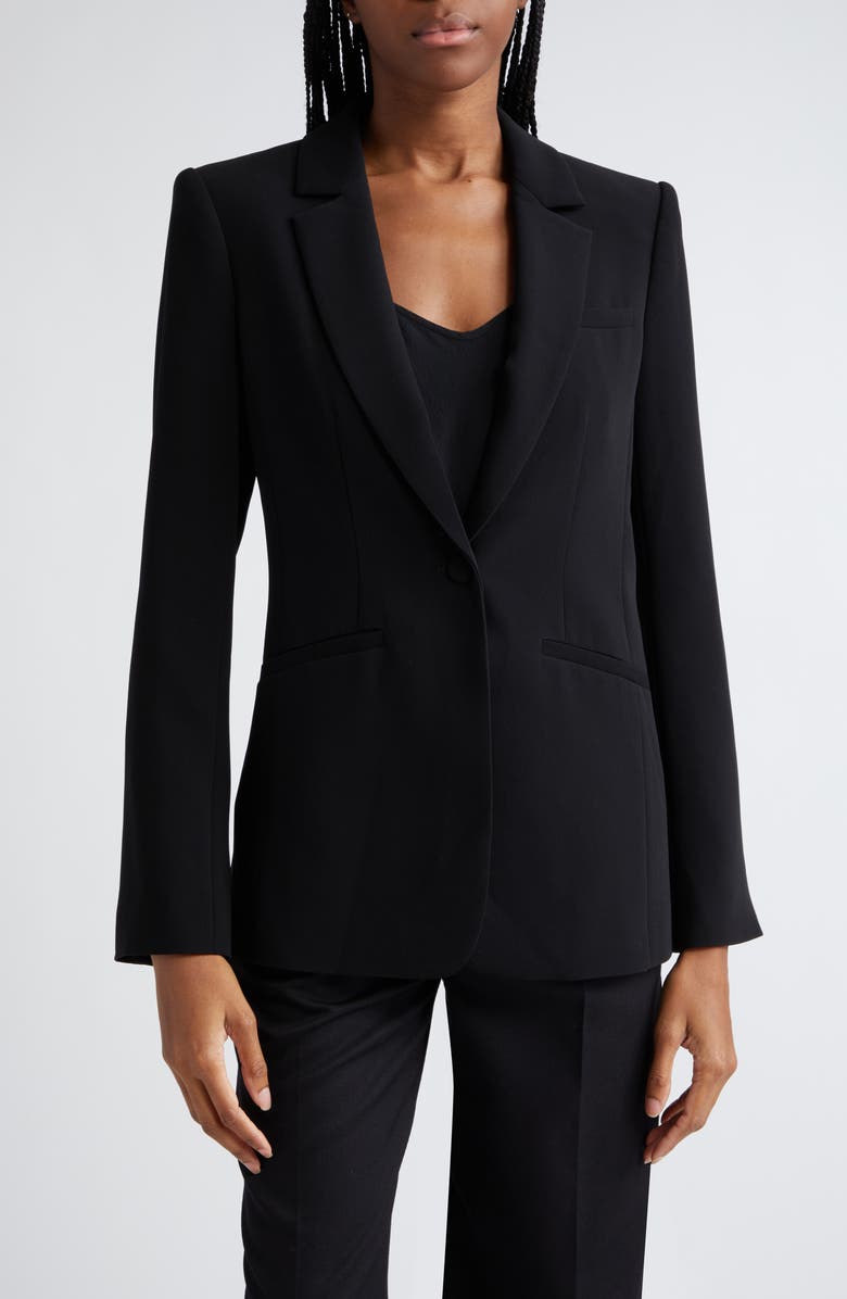 Cinq à Sept Karlie One Button Blazer, Main, color, Black