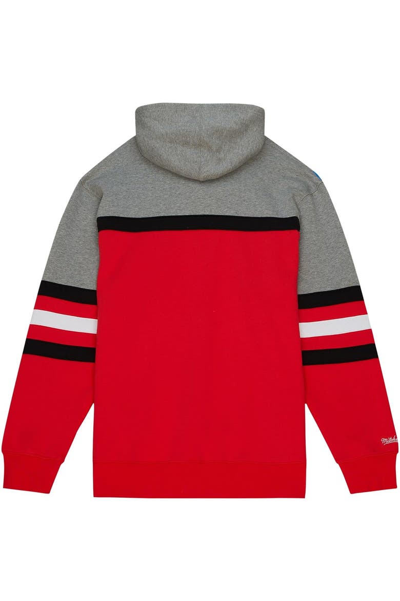 Men's Mitchell & Ness Red Nebraska Huskers Head Coach Pullover Hoodie, Alternate, color, Red
