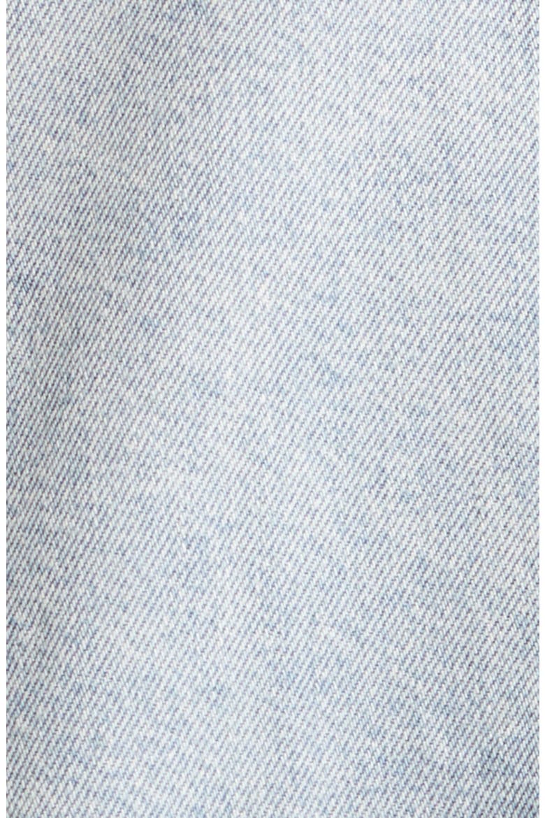 Collarless Trapeze Denim Jacket, Alternate, color, LIGHT BLUE
