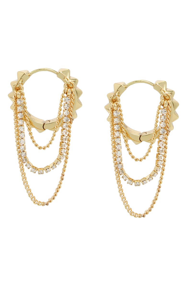 AllSaints Multichain Hoop Earrings, Main, color,