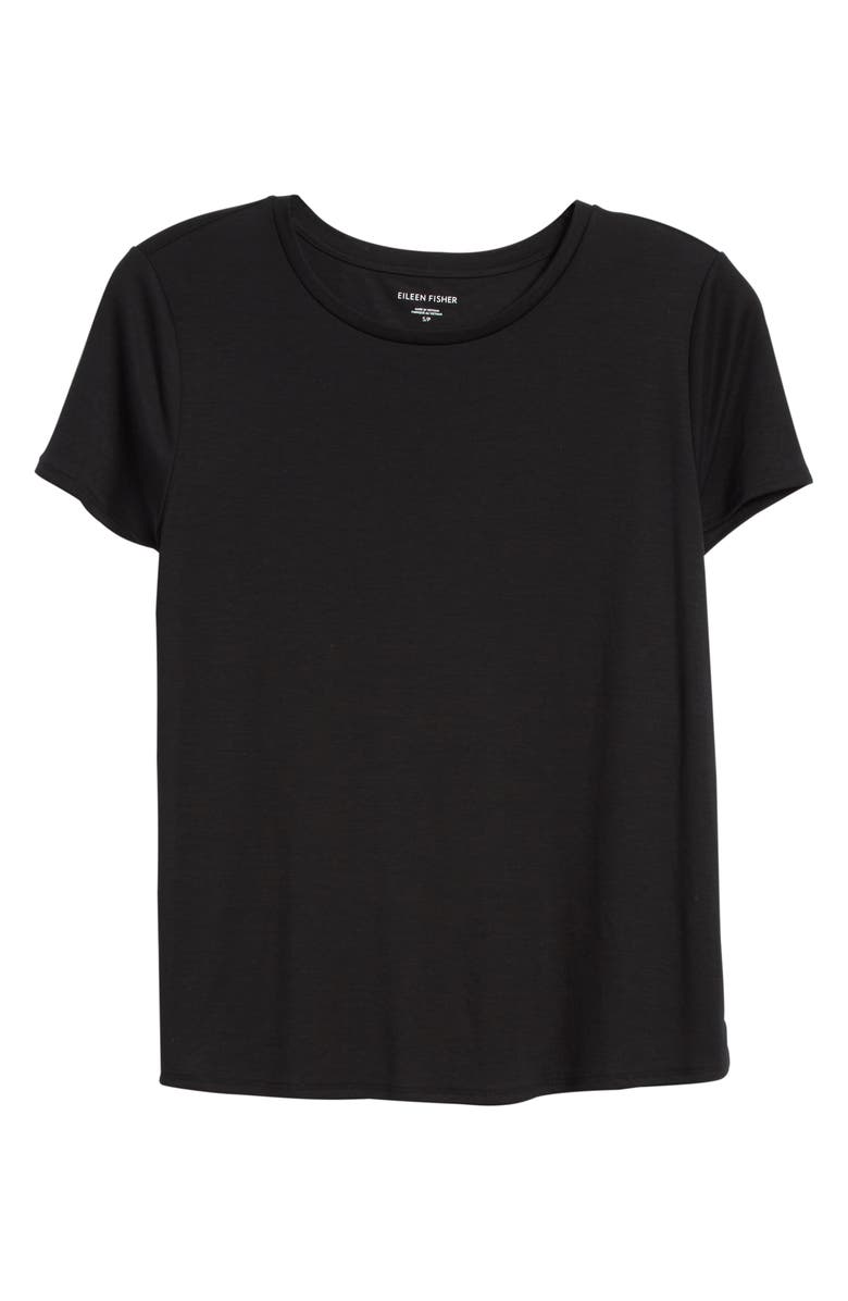 Eileen Fisher Short Sleeve Tencel<sup>®</sup> Lyocell Tee, Alternate, color, 