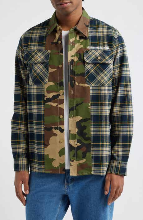 BB Wanderlust Plaid & Camo Cotton Button-Up Shirt