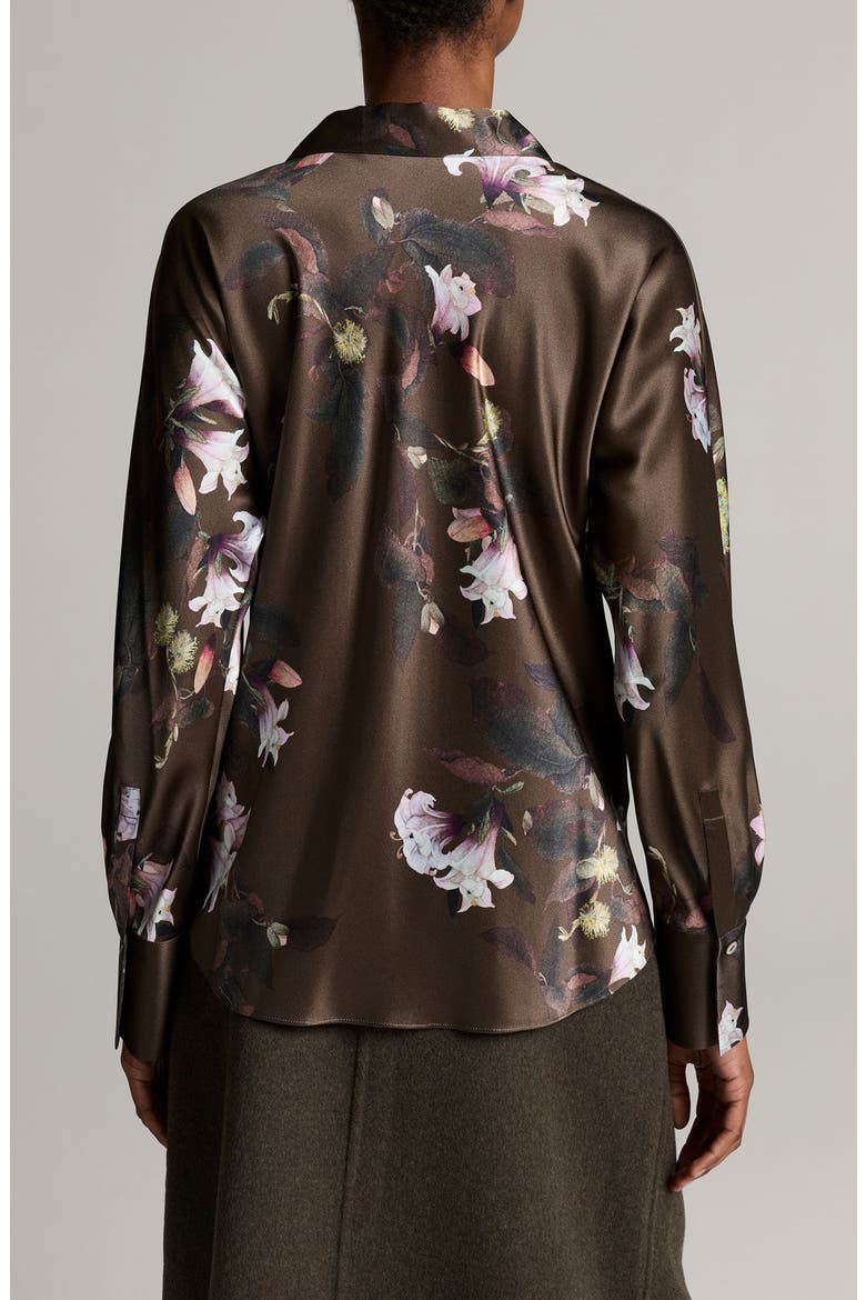 Lily Vine Silk Shirt, Alternate, color, CYPRESS LILY