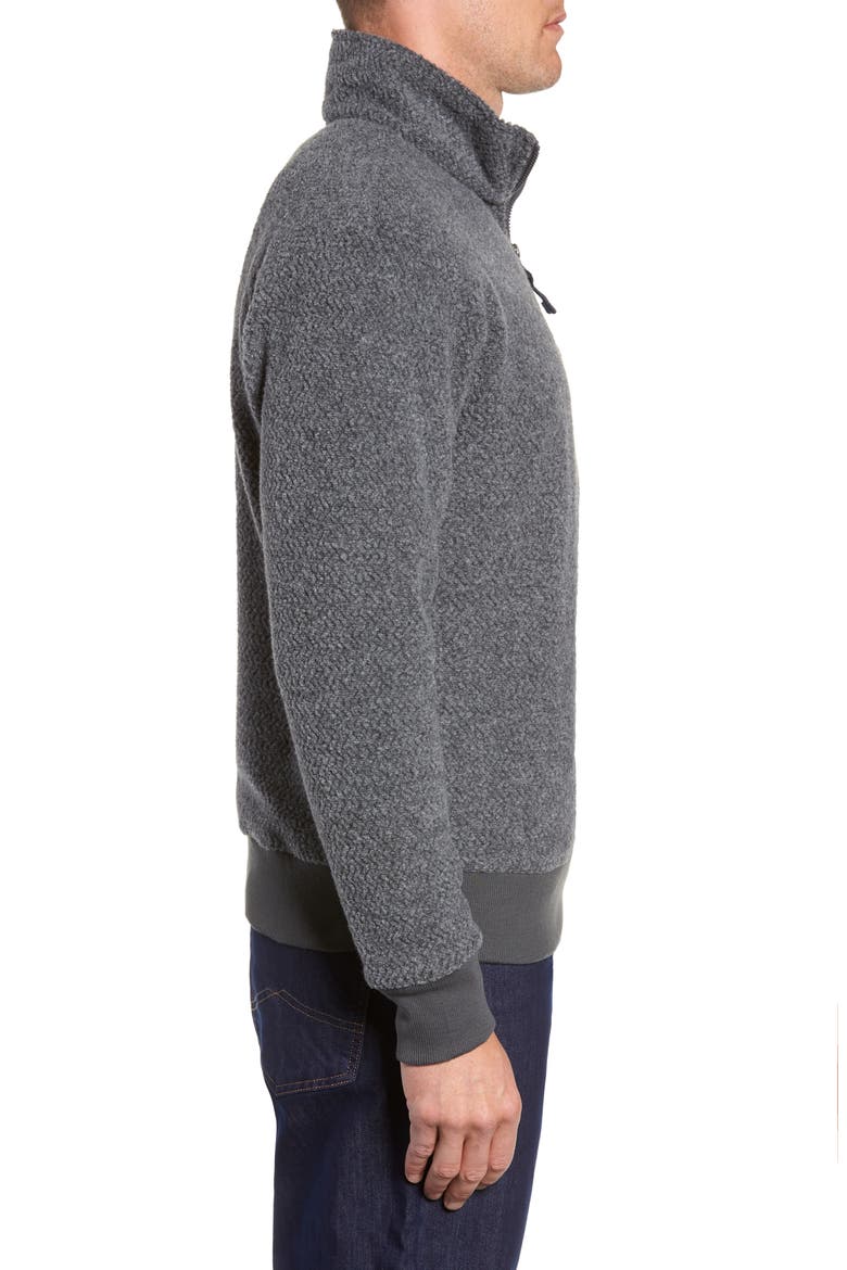 Woolyester Fleece Quarter Zip Pullover, Alternate, color, FORGE GREY