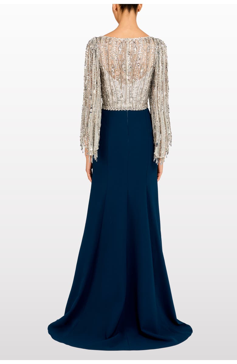 Jenny Packham Wanderlust Embellished-Details Maxi Dress, Alternate, color, Ammonite - Blackthorne Blue