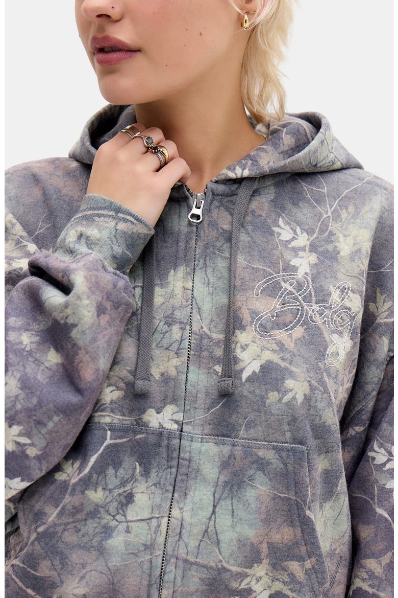 Camo Zip Hoodie, Alternate, color, BROWN CAMO