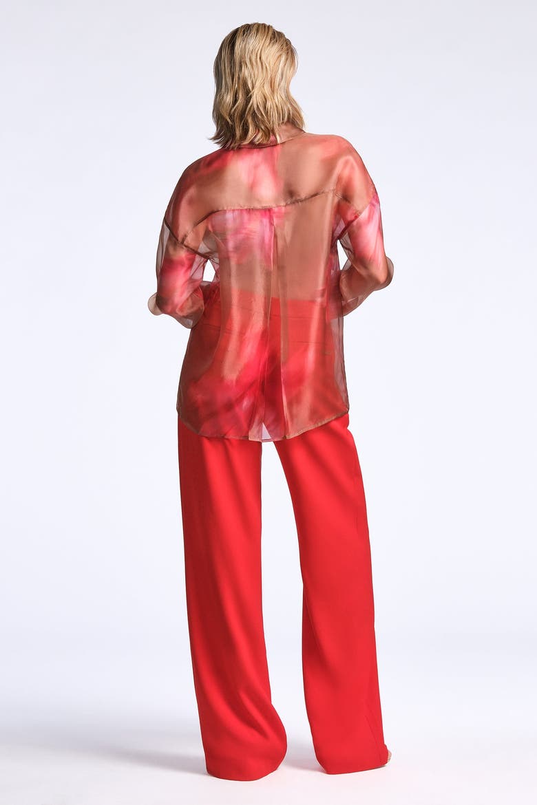 Pauline Shirt, Alternate, color, Flame Meadow Print