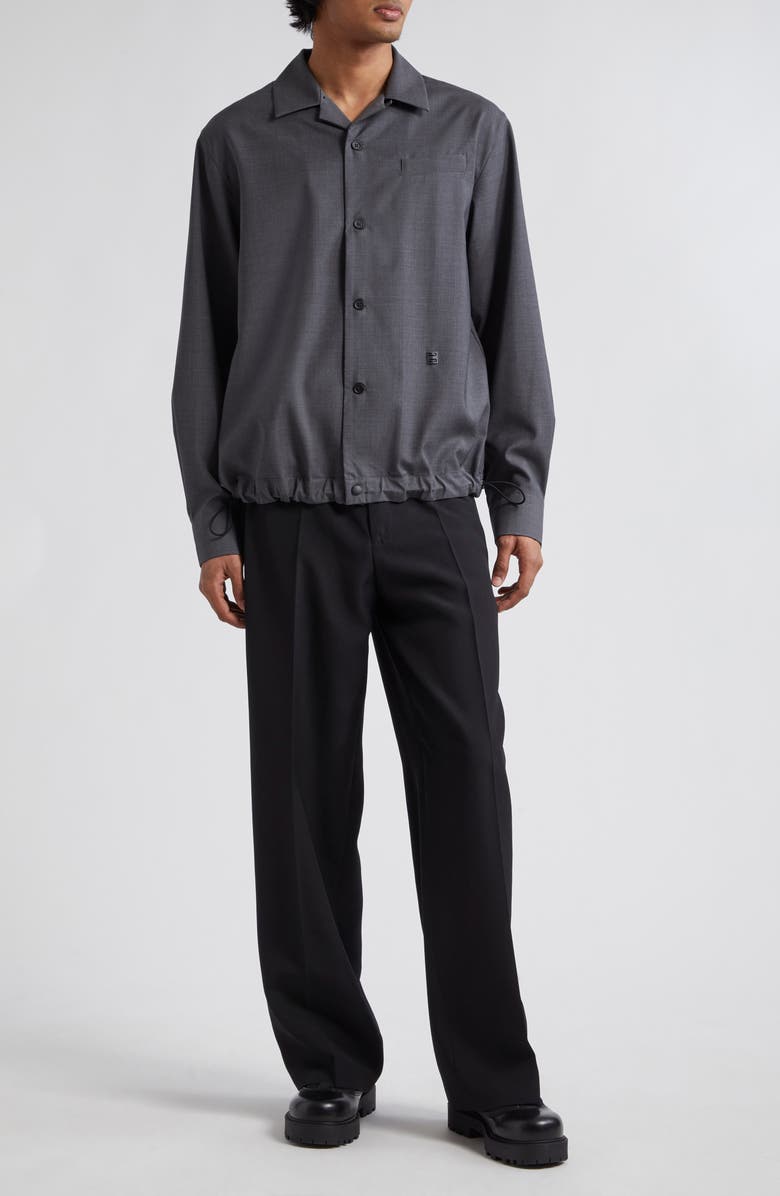 Givenchy Wool Overshirt, Alternate, color, Grey