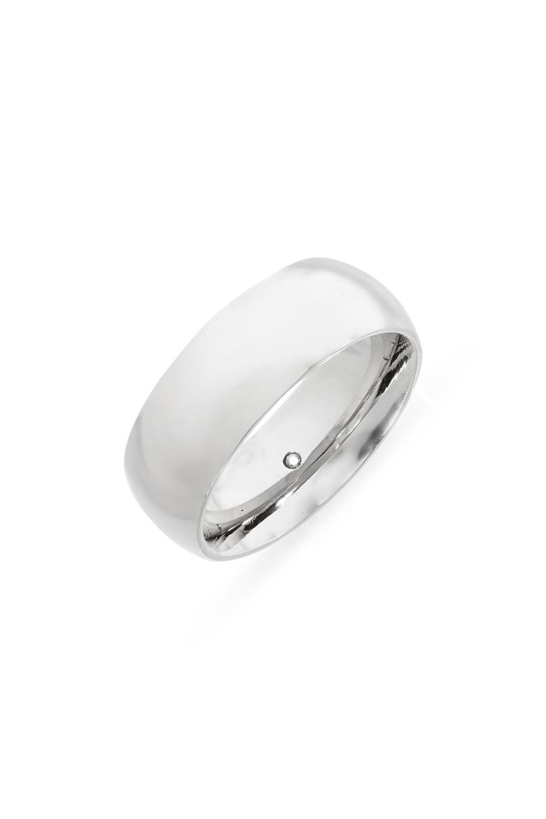 Waterproof Comfort Band Ring, Main, color, SILVER