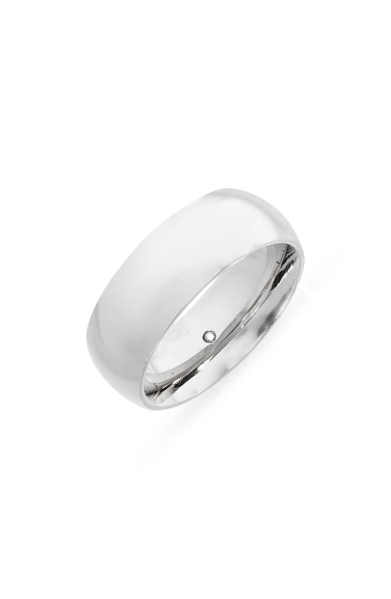 Nordstrom Waterproof Comfort Band Ring, Main, color, Silver