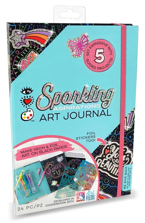 BRIGHT STRIPES Sparkling Aspirations Art Journal in Blue 