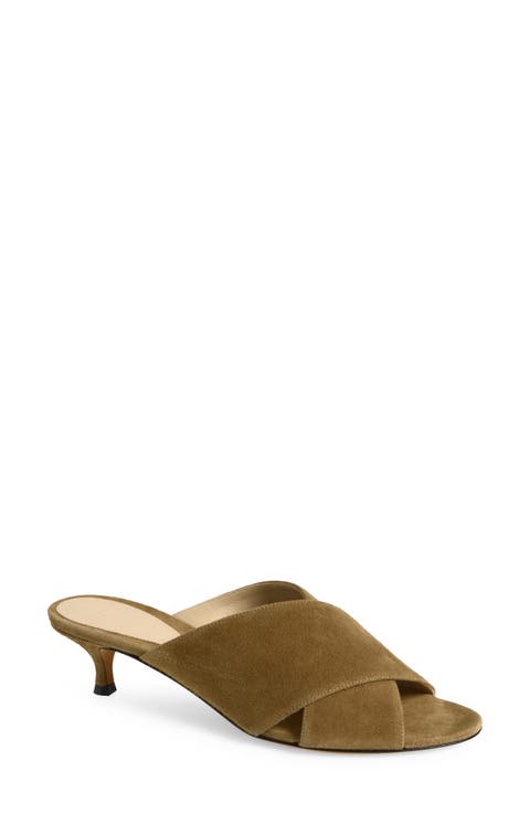 Luca Kitten Heel Slide Sandal