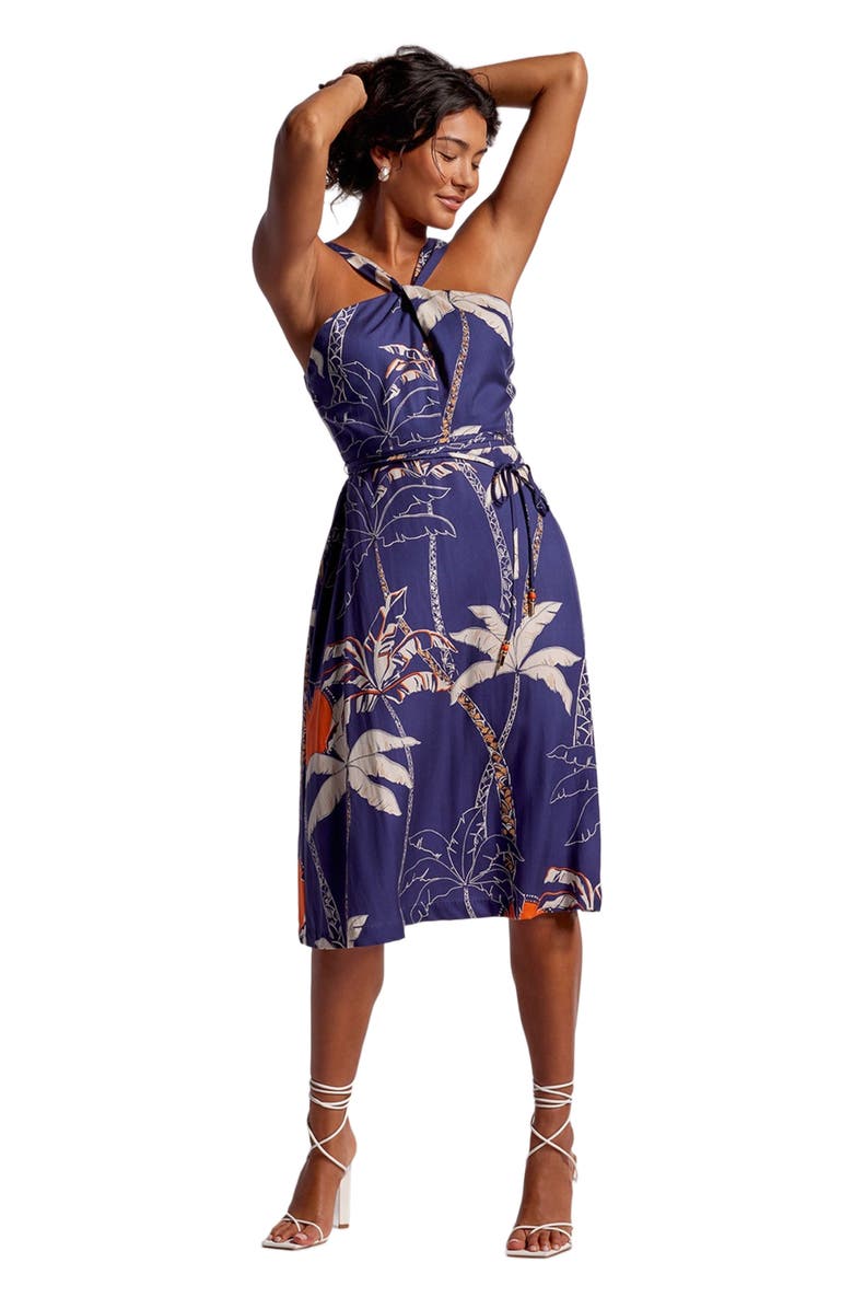 Tori Richard High Palms Blossom Dress, Main, color,