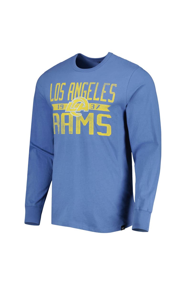 '47 Men's '47 Royal Los Angeles Rams Brand Wide Out Franklin Long Sleeve T-Shirt, Alternate, color, Royal