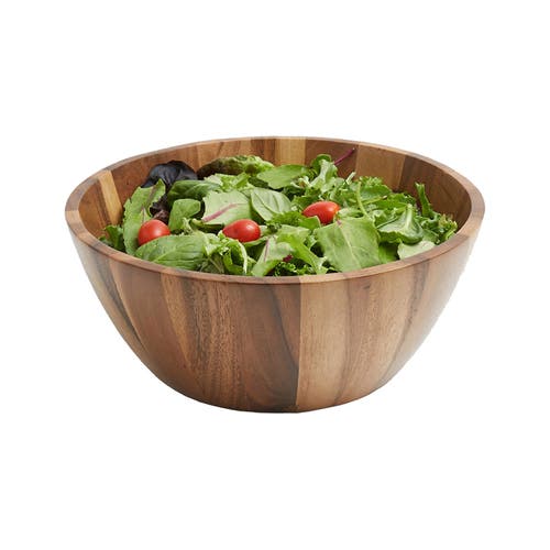 Frieling Acacia Wood Tulip Bowl, Large 5-inch X 12-inch Diameter In Brown