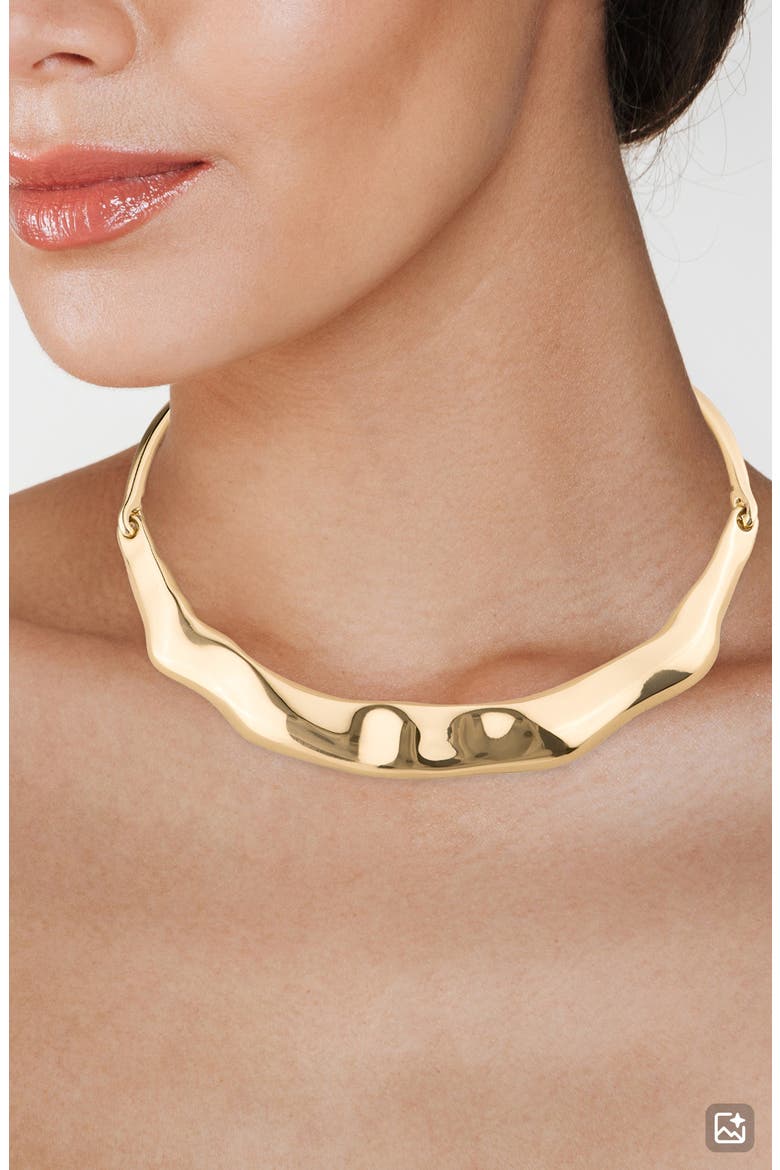 Wavy Bar Collar Necklace (Nordstrom Exclusive), Alternate, color, GOLD