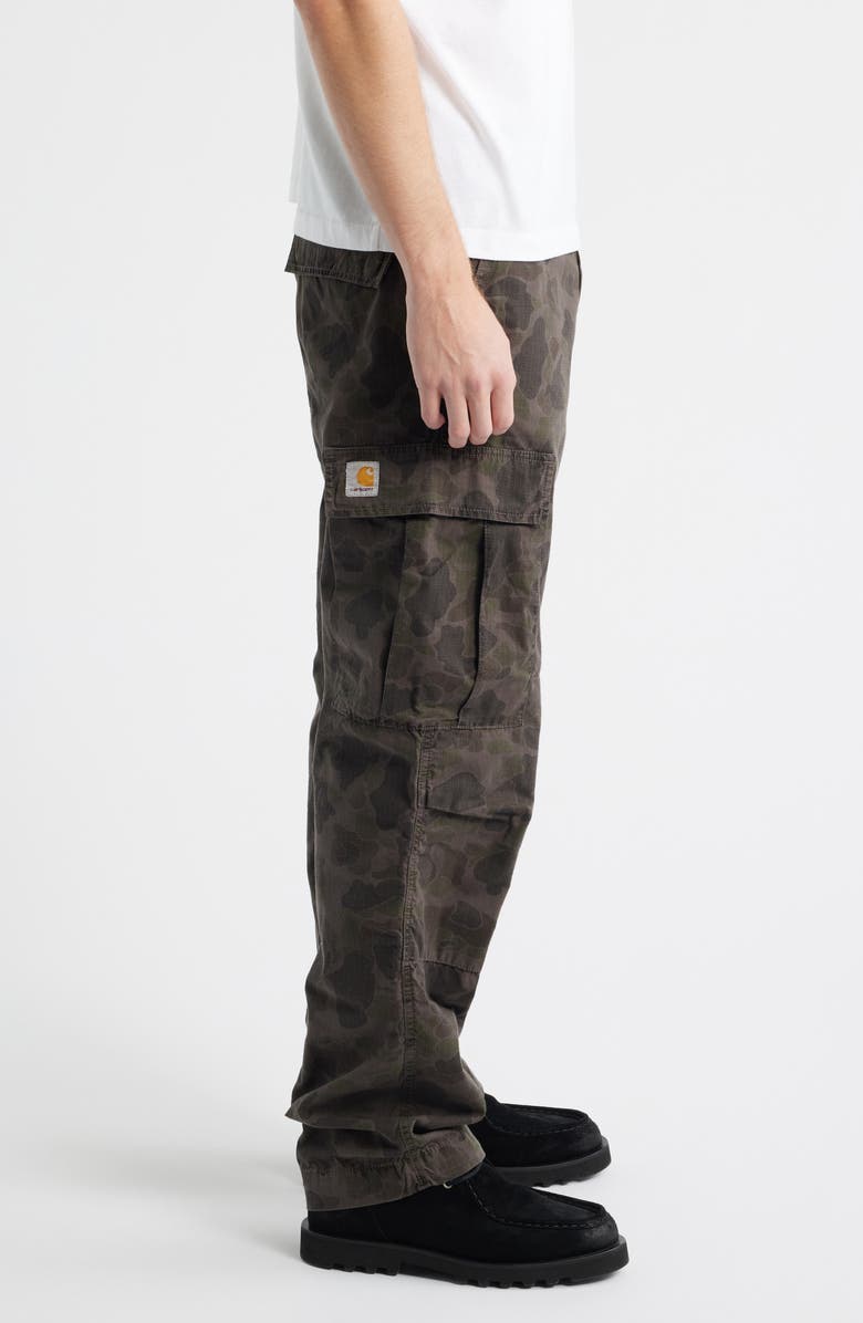 Carhartt Work In Progress Camo Cotton Duck Cargo Pants, Alternate, color, Camo Duck / Porph